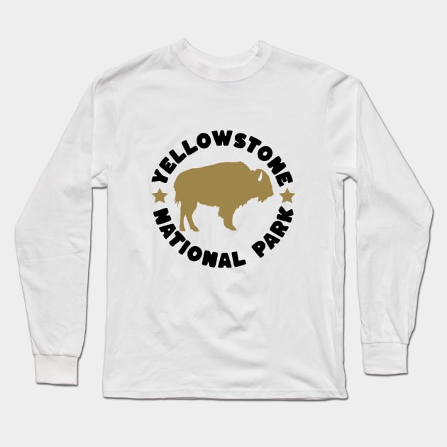 YellowsStone National Park Buffalo Long Sleeve T-Shirt by HUNTINGisLIFE